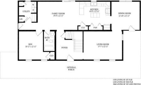 Montgomery Modular Home Floor Plan First Floor